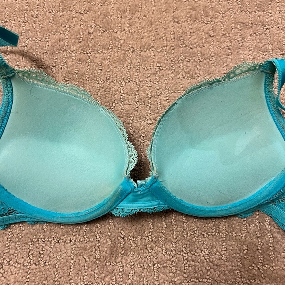 Victorias Secret Dream Angels Push Up Bra Lace Blue 32B. - Picture 4 of 4
